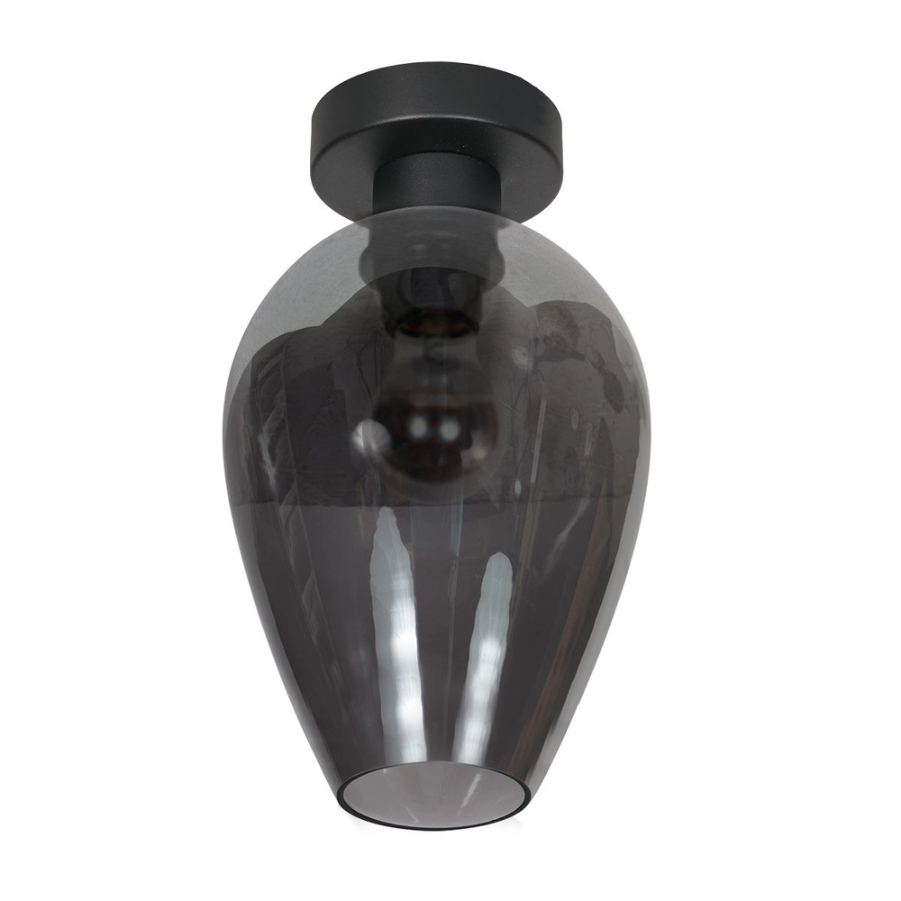 Deckenlampe Bloeba Rauchglas Ø 22,5cm