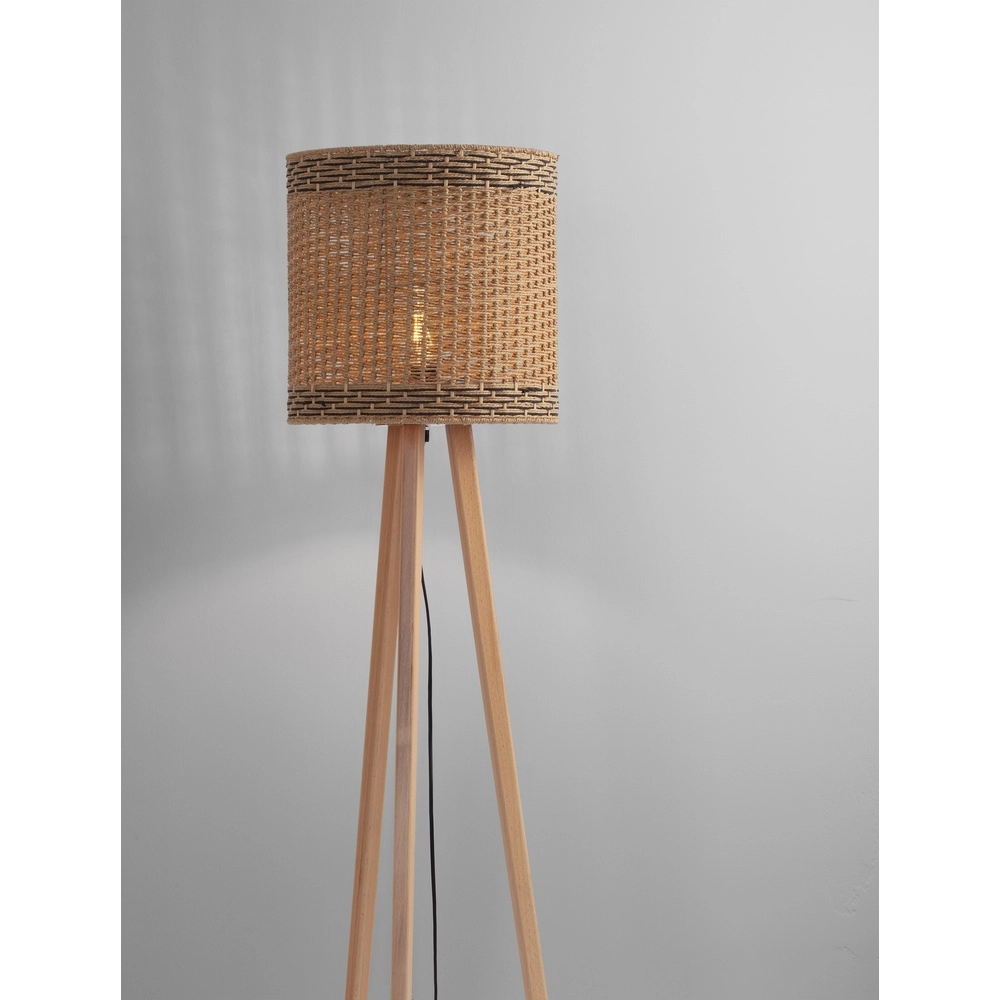 Stehlampe Plette Rattan Lyora 5212017453006