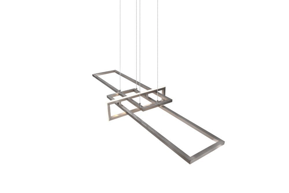 LED Hängelampe Salinas 110 cm Metallgrau Trio 4017807487909
