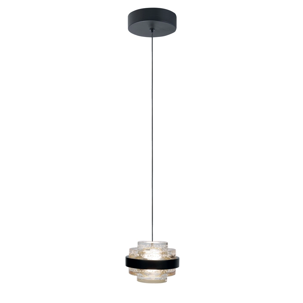 Pendelleuchte Dynasty Schwarz mit Klarglas