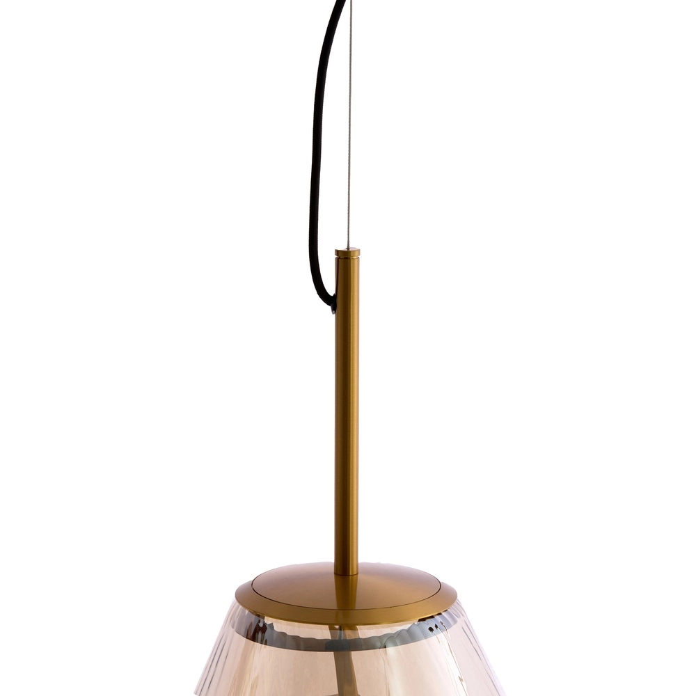 Glas-Pendellampe Leona Ø 40cm – Bernsteinglas Light & Living 8717807834029