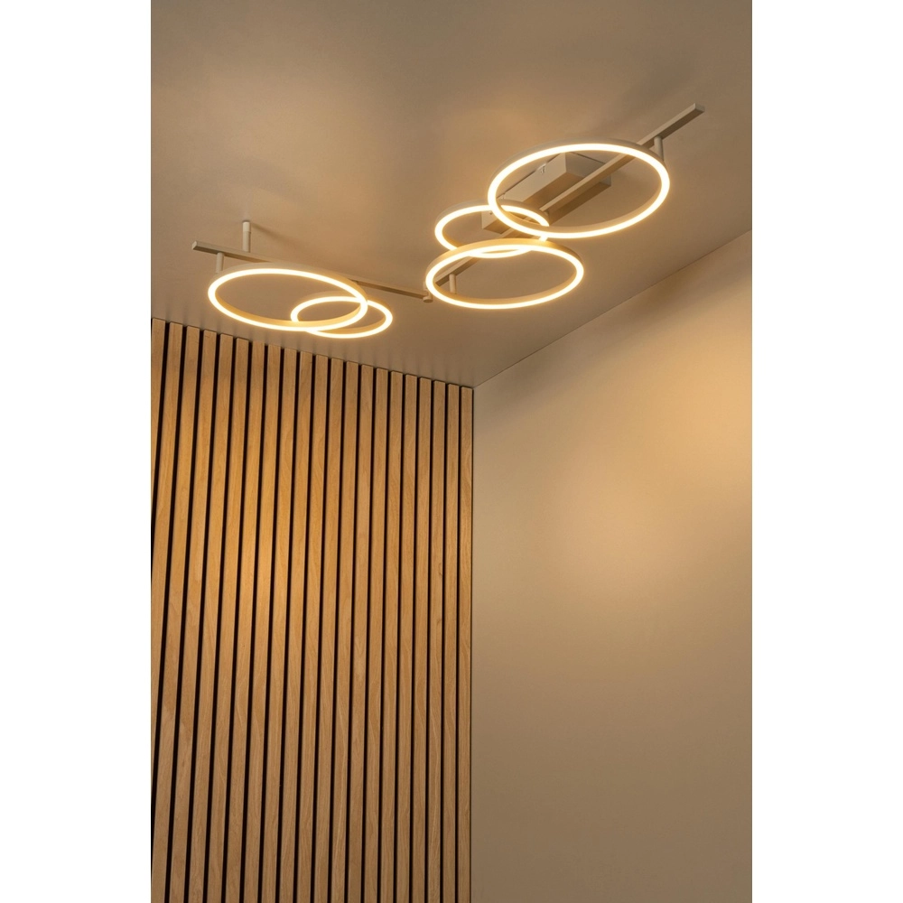 Moderne Deckenlampe Nicola Sandbraune Ecke Lucide 5411212531193