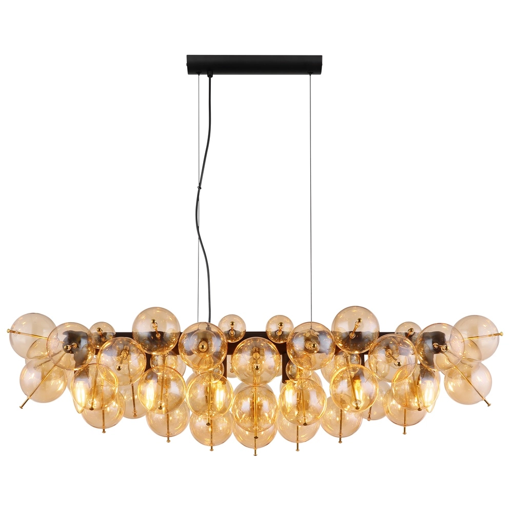 Einzigartige Pendellampe Udo Bernsteinglas 100 cm Globo 9007371474271