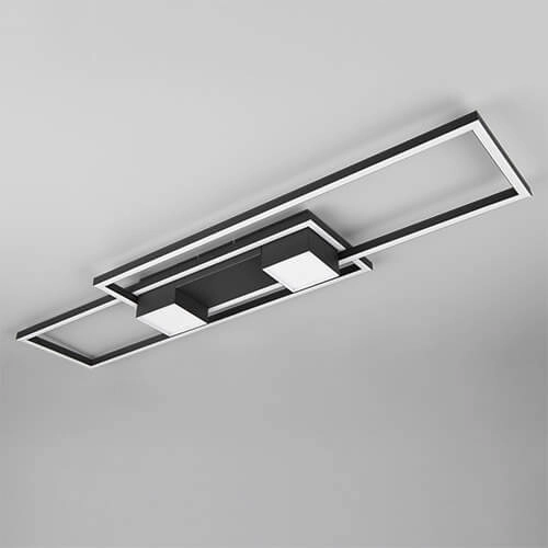 LED-Deckenleuchte 100x28 Albany Schwarz Trio 4017807610291