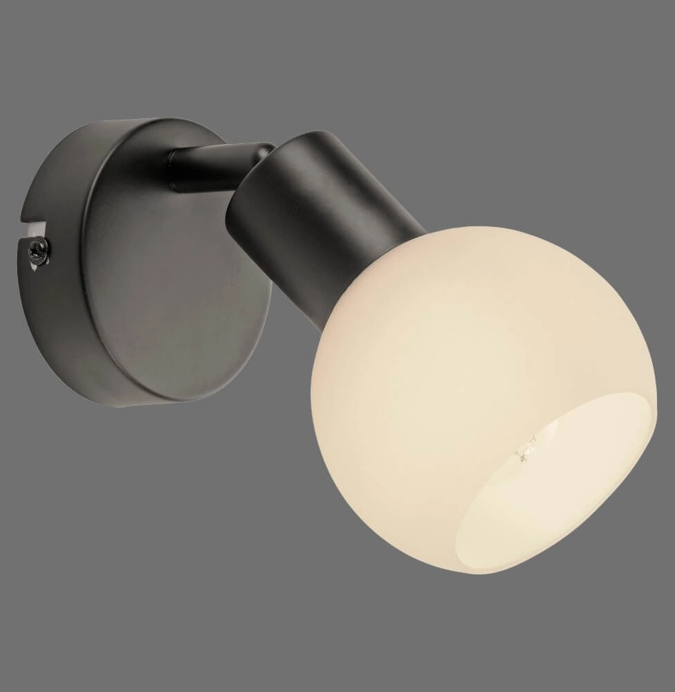 Schwarze Wandlampe Loki 1-Licht Just Light 4043689000752