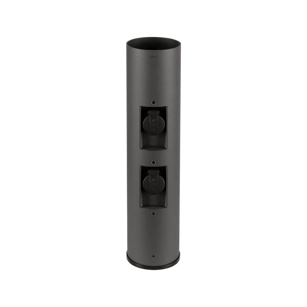 Anthrazit M-Pol Pole 60 mit Steckdosen SLV 4024163295765