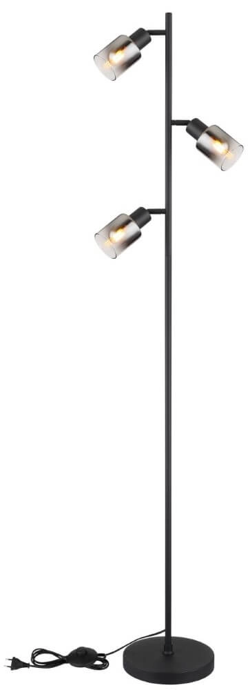 Stehlampe Hubertus mit Rauchglas Globo 9007371458011