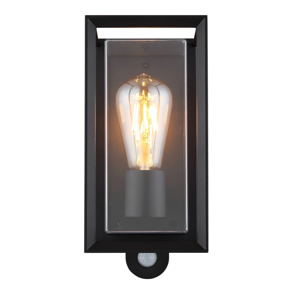Außenwandlampe Logana Schwarz mit Sensor Globo 9007371468812