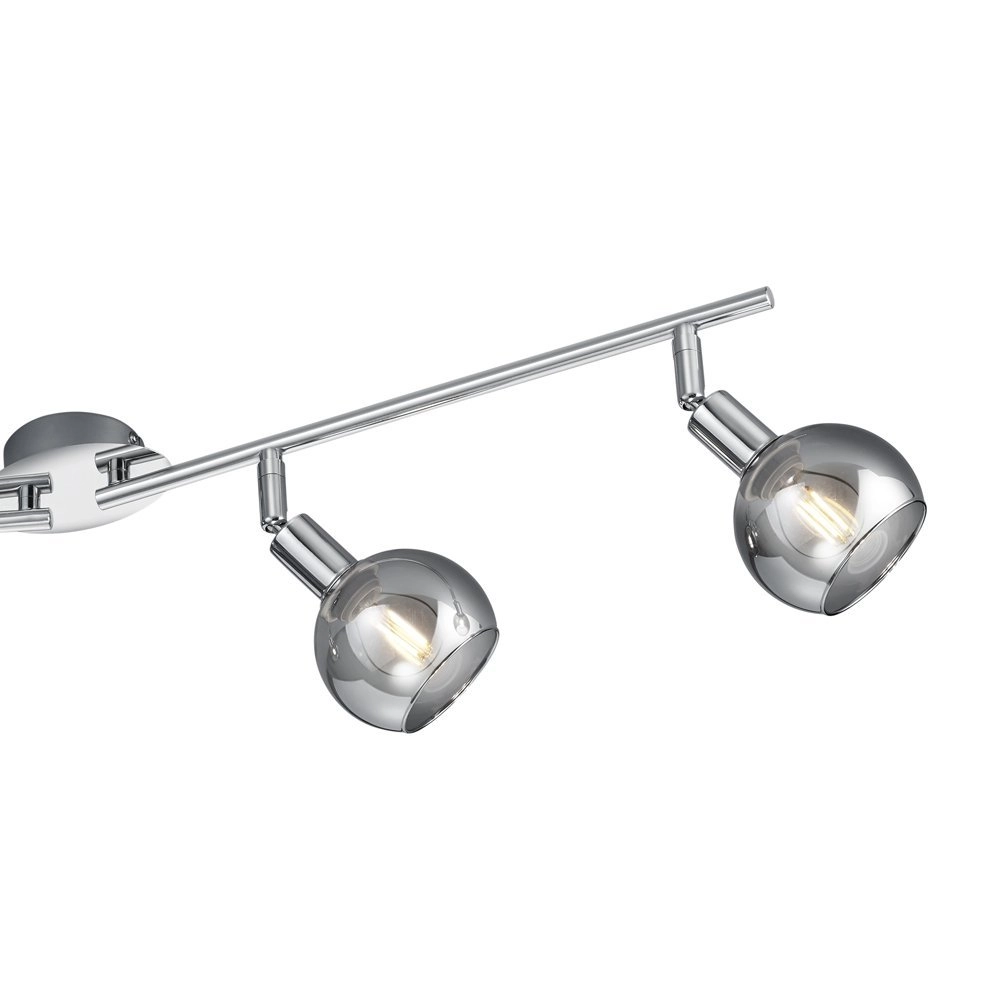 Deckenleuchte Chrom Brest 4 Licht einstellbar Trio 4017807434217