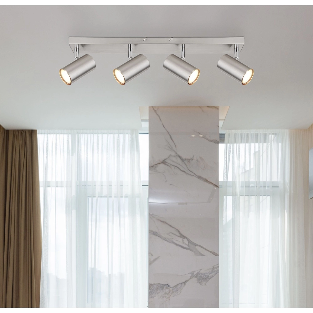 Deckenlampe 4-Licht Robby Nickel Globo 9007371433537