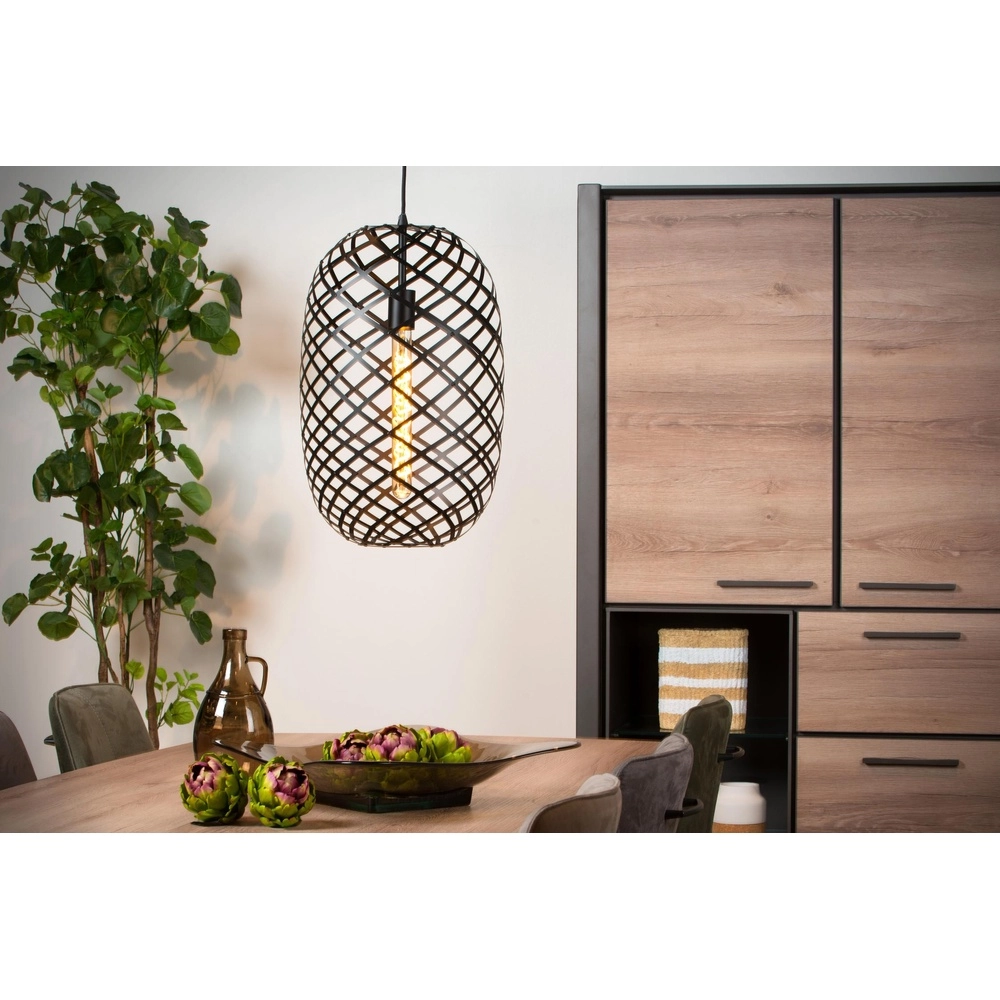 Pendellampe Wolfram Ø 32 cm schwarz Lucide 5411212211163