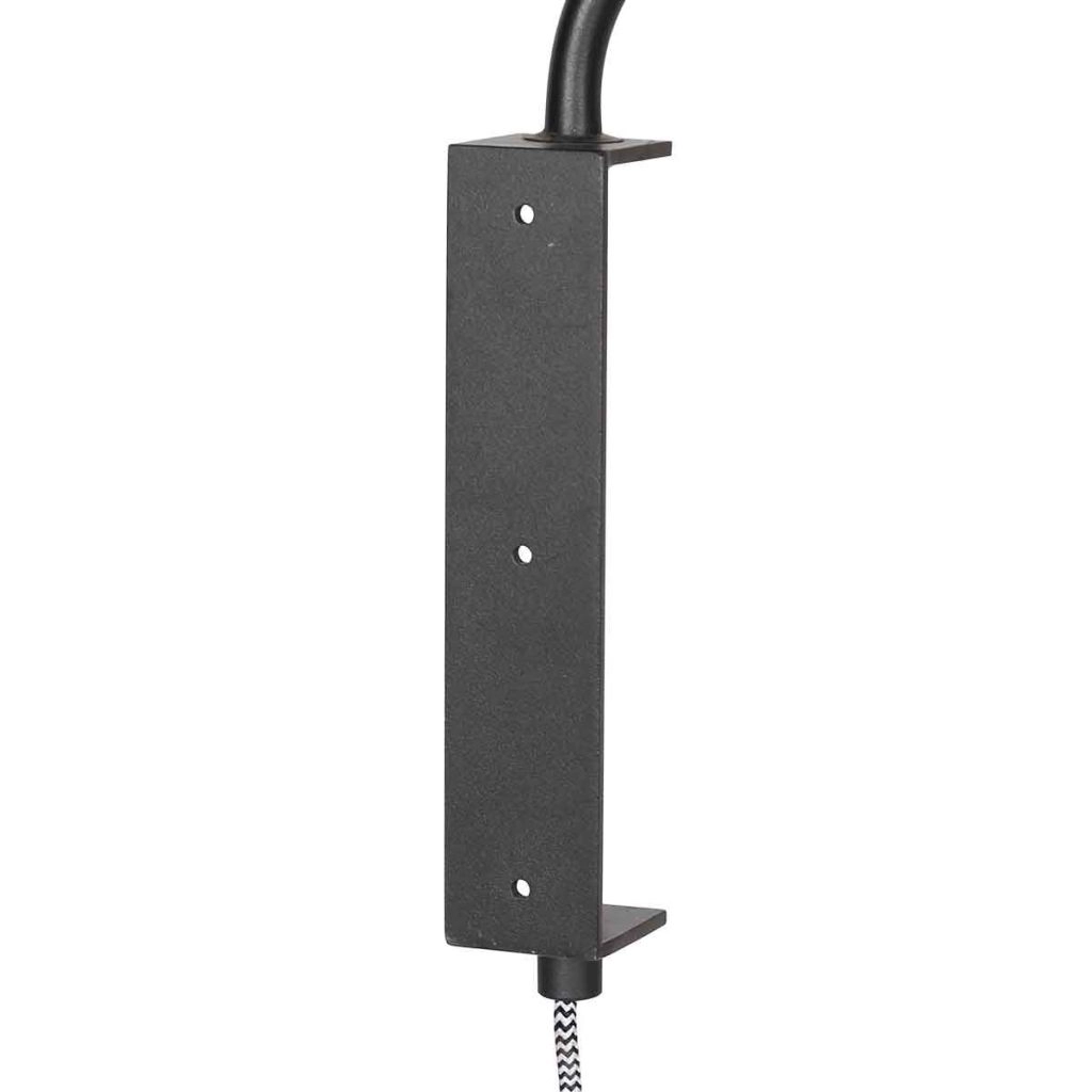 Schwarze Wandlampe Bloeba mit Korkkappe Ø40 cm Steinhauer 8712746180510