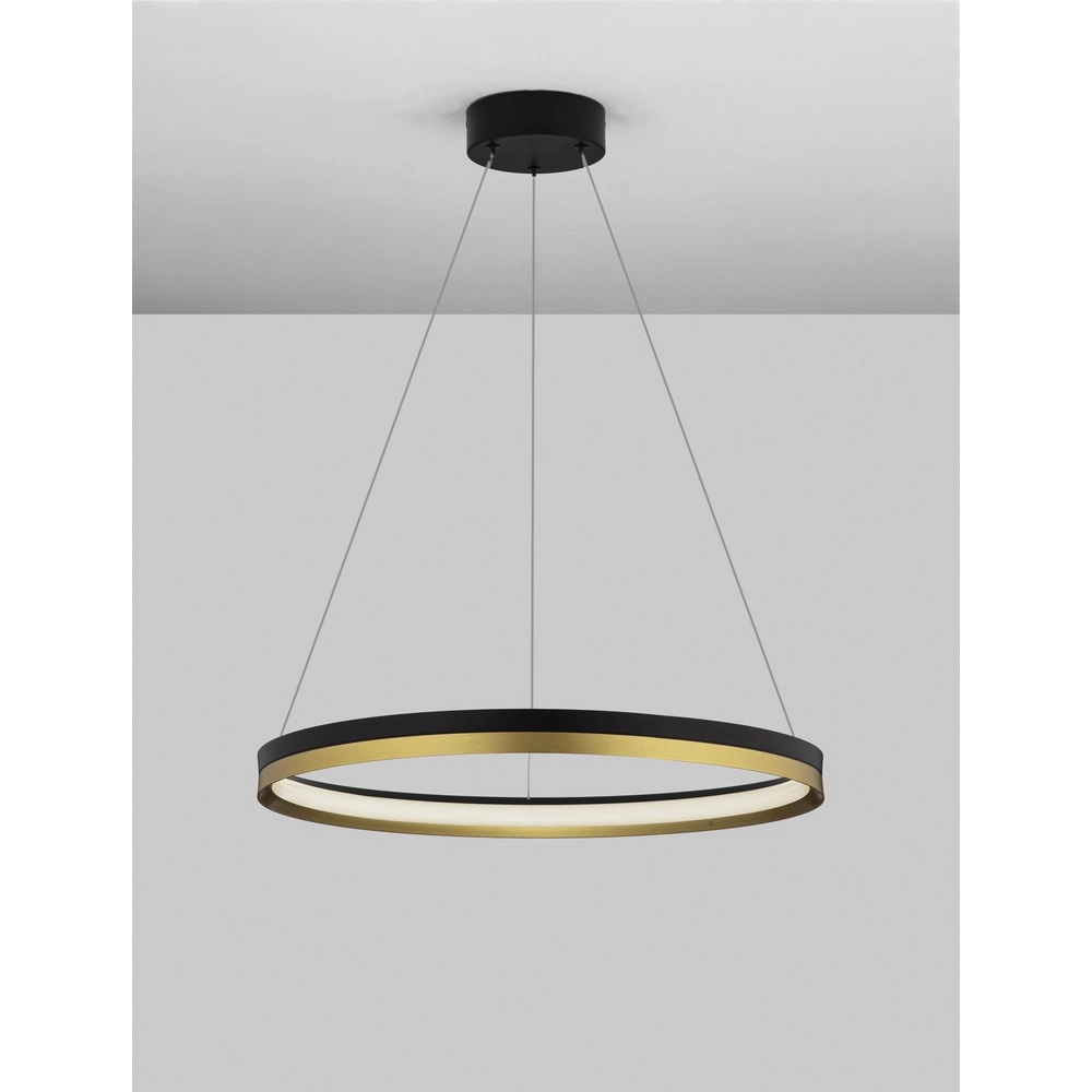 Pendelleuchte Cantria schwarz mit gold Ø 60cm