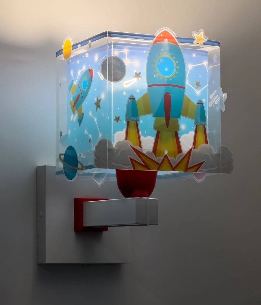 Wandlampe Rocket blau mit weiß Dalber 8420406633596