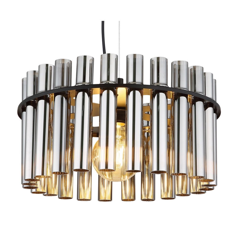 Pendellampe Gorley II Schwarz mit Glasstangen Globo 9007371586110