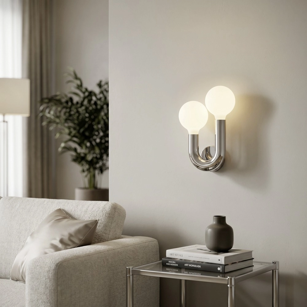 Design-Wandlampe Mellili Chrom