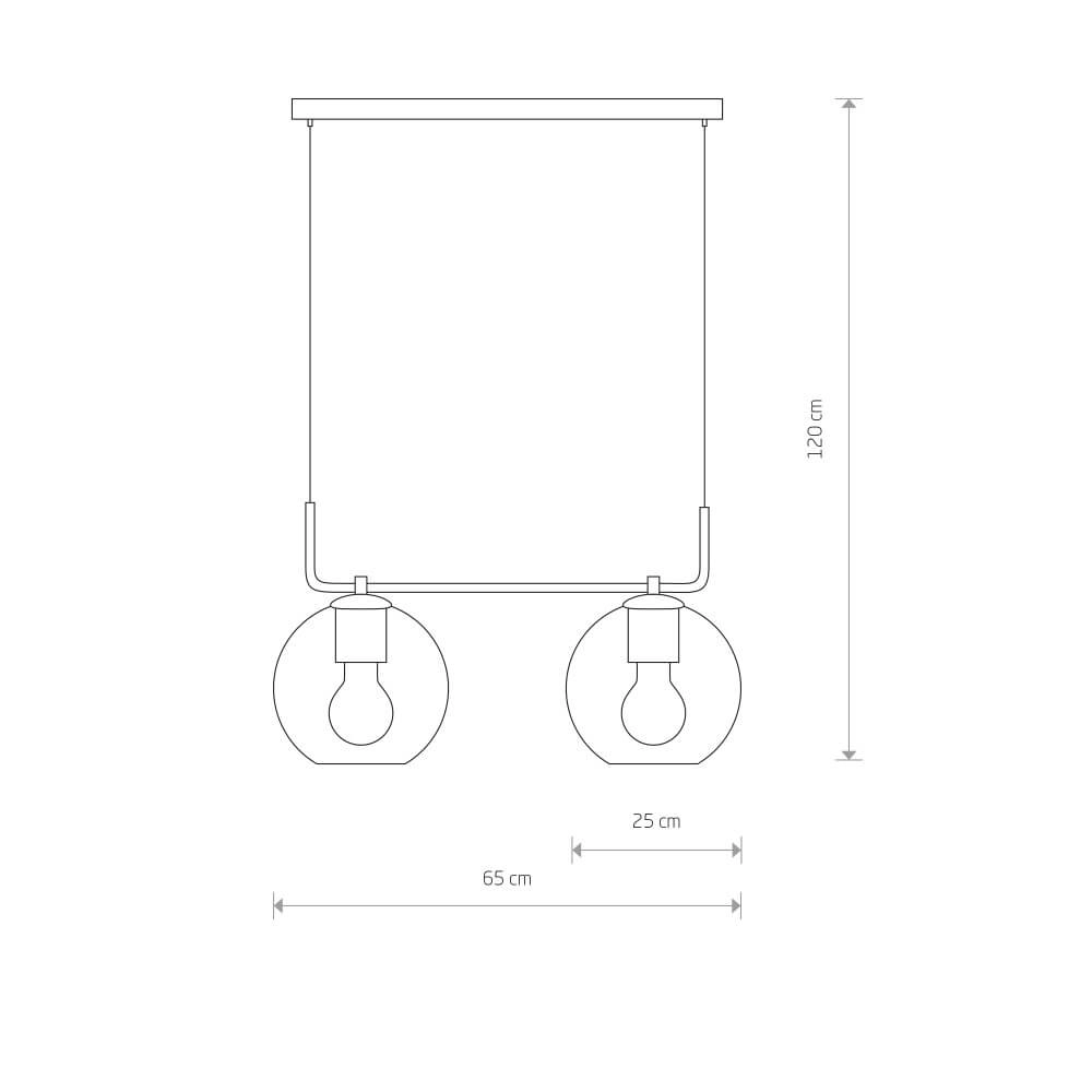 Wandlampe Monaco 2 Lichter mit glas Lyora 5903139936392