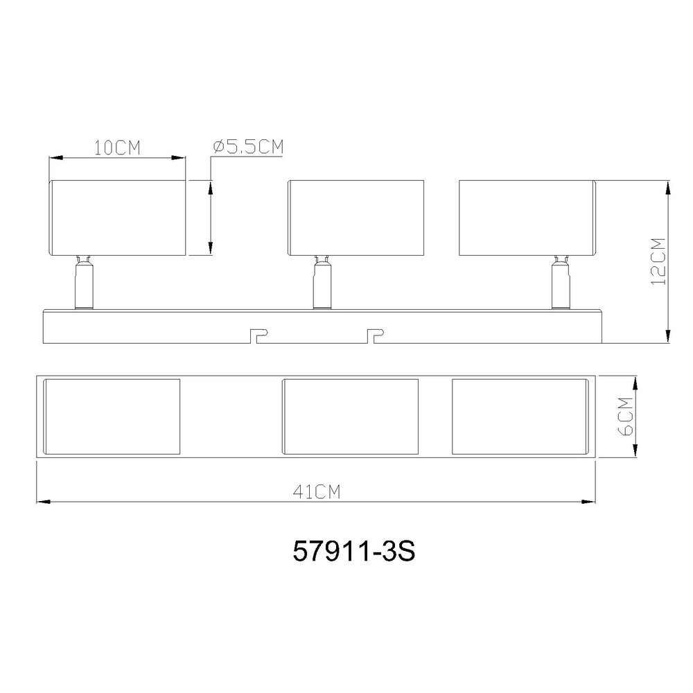 Deckenlampe 3-Leuchten Robby Gunmetal Globo 9007371462551