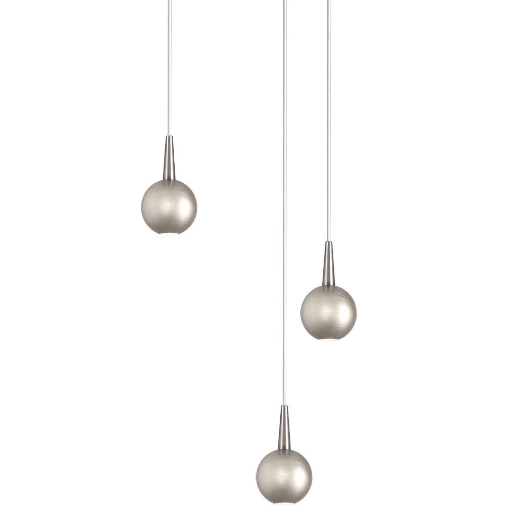 3-Licht Pendellampe Talana Nickel Ø 17 cm DTW Masterlight 8718121353975