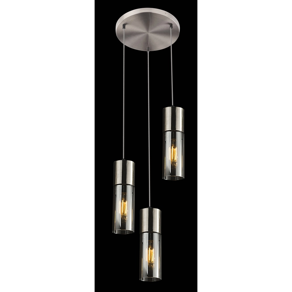 3-Licht Pendellampe Annika Nickel-Design Globo 9007371412686