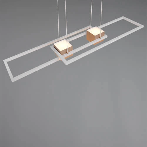 LED-Hängelampe Büro Albany rotes Kupfer Trio 4017807610352