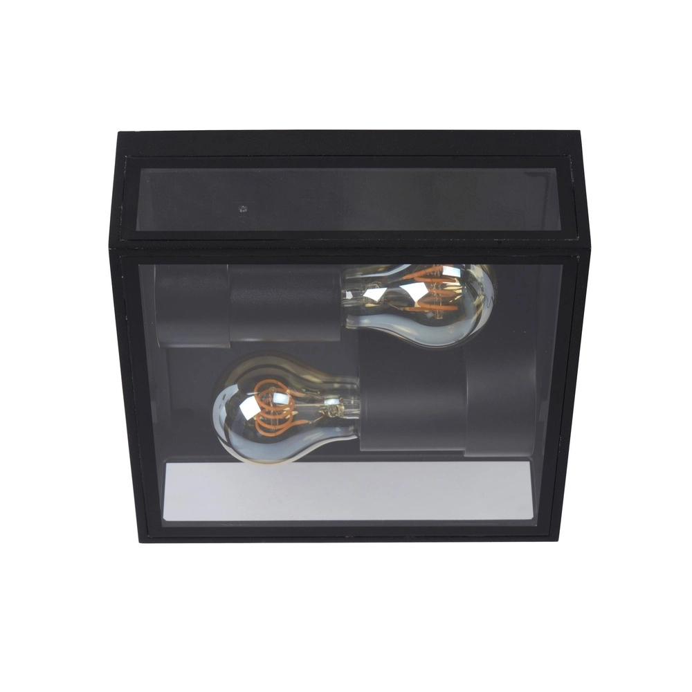 Design-Wandlampe Dukan IP65 schwarzes Doppel
