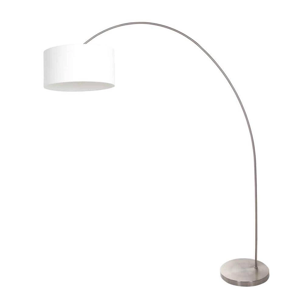 Bogenlampe Solva Metall mit weißem Schirm Steinhauer 8712746174854