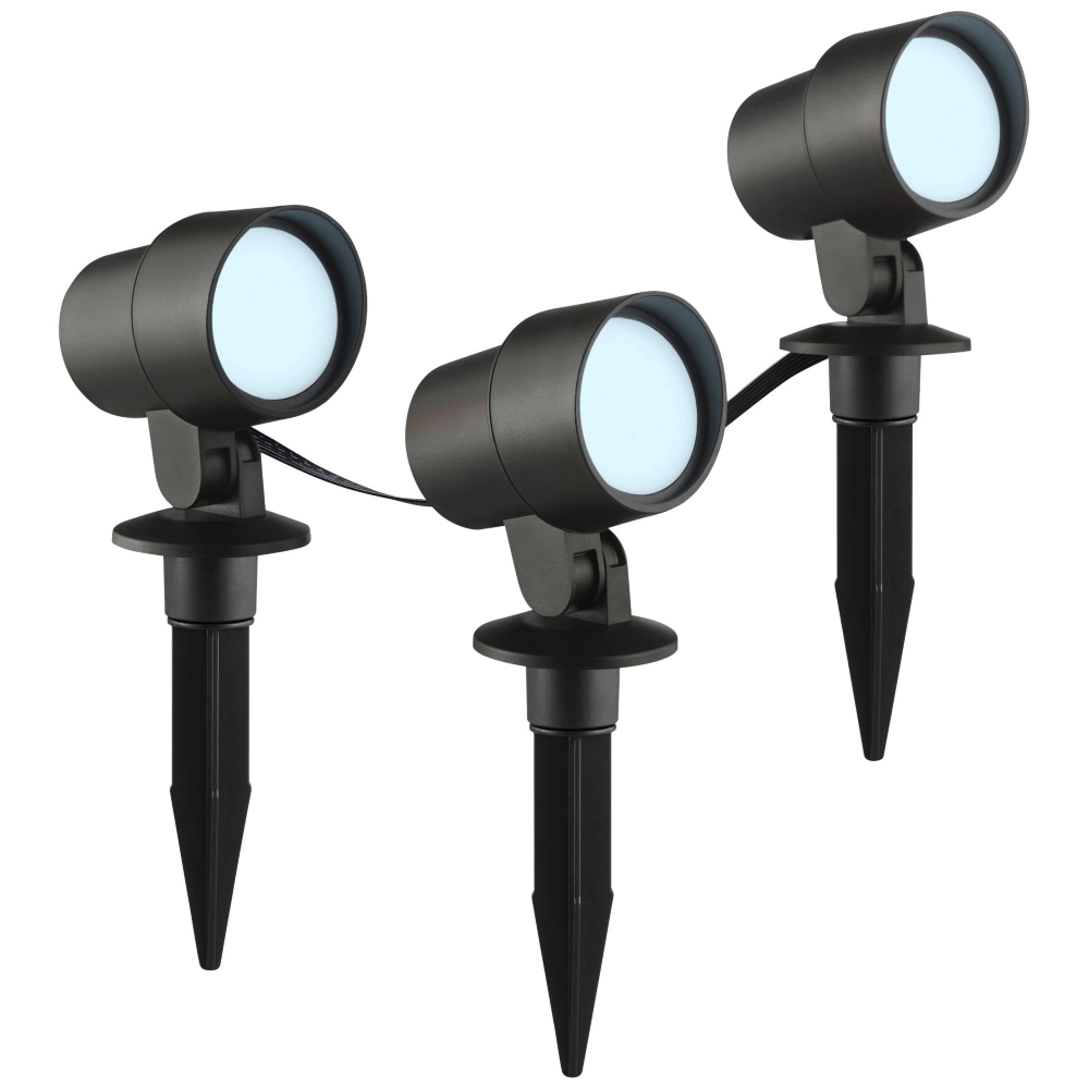 Intelligentes Spike-Scheinwerferset Kamara RGB – 3 Stück – mit 3 Meter Kabel und Stecker Brilliant 4004353453717