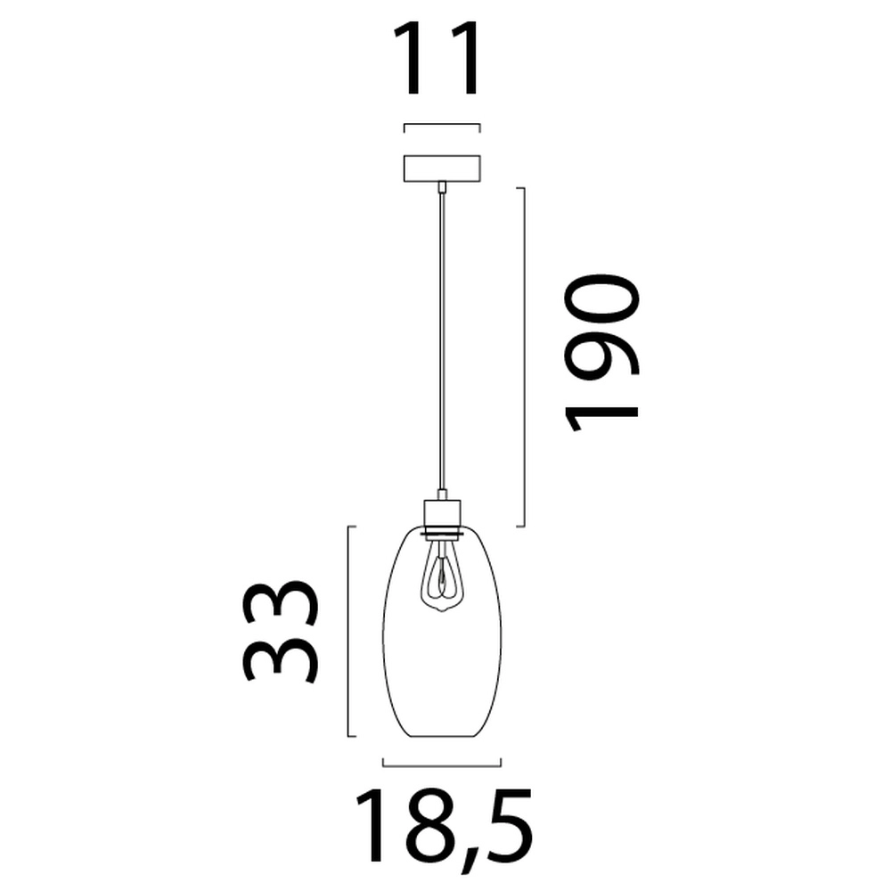 Glas-Pendellampe Olive Ø 18,5 cm – Kakao Masterlight 8718121393797