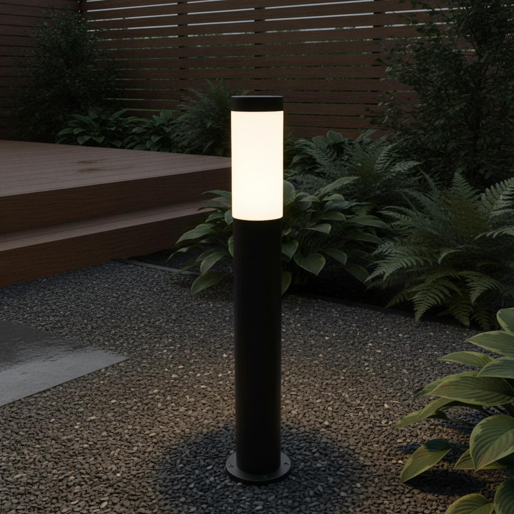 Stehende Außenleuchte schwarz Manila 65cm - schwarz