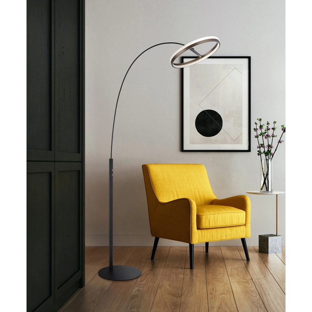 Design-Bogenlampe Della Schwarz Globo 9007371465743