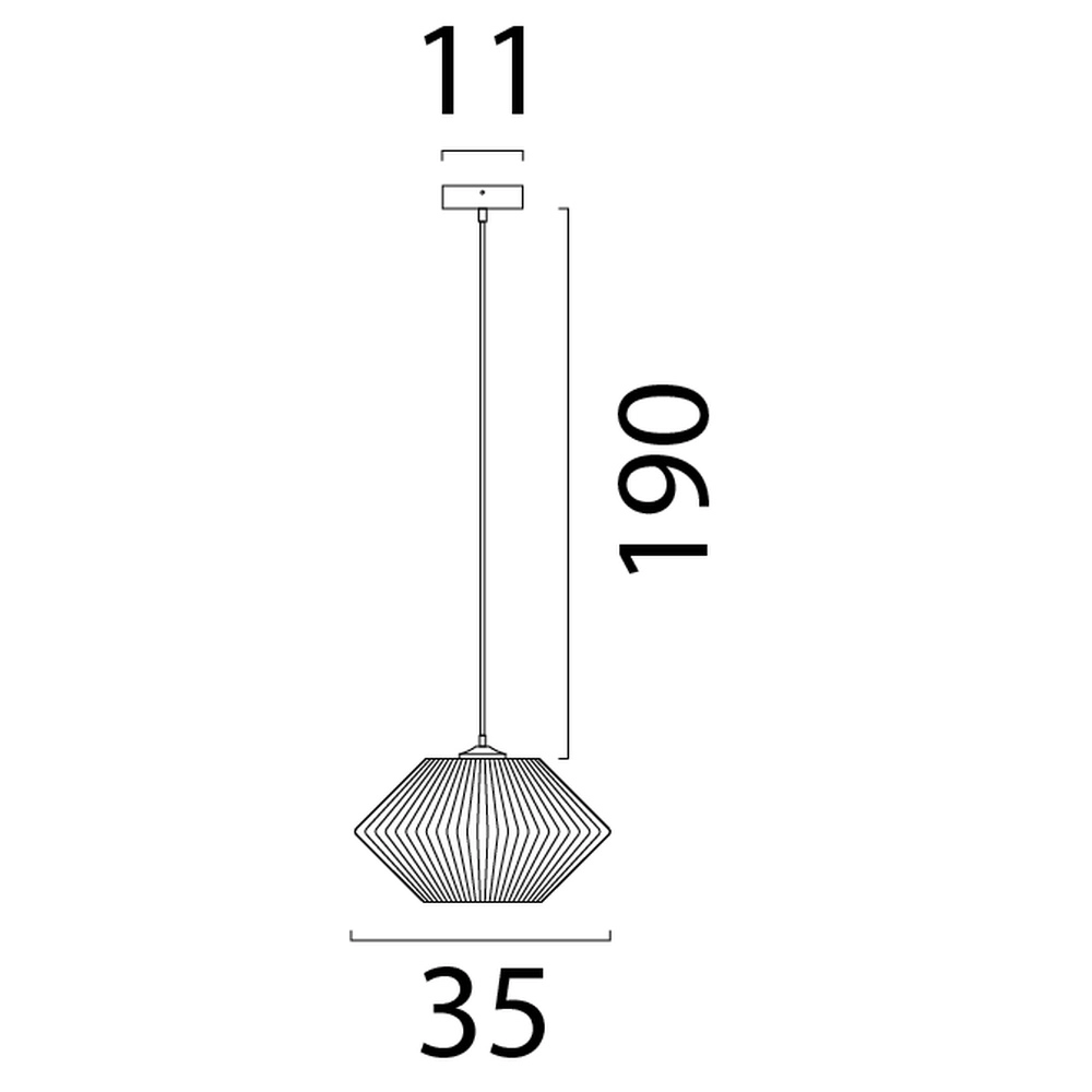 Japandi-Pendellampe Bicono Ø 35cm Masterlight 8718121352732