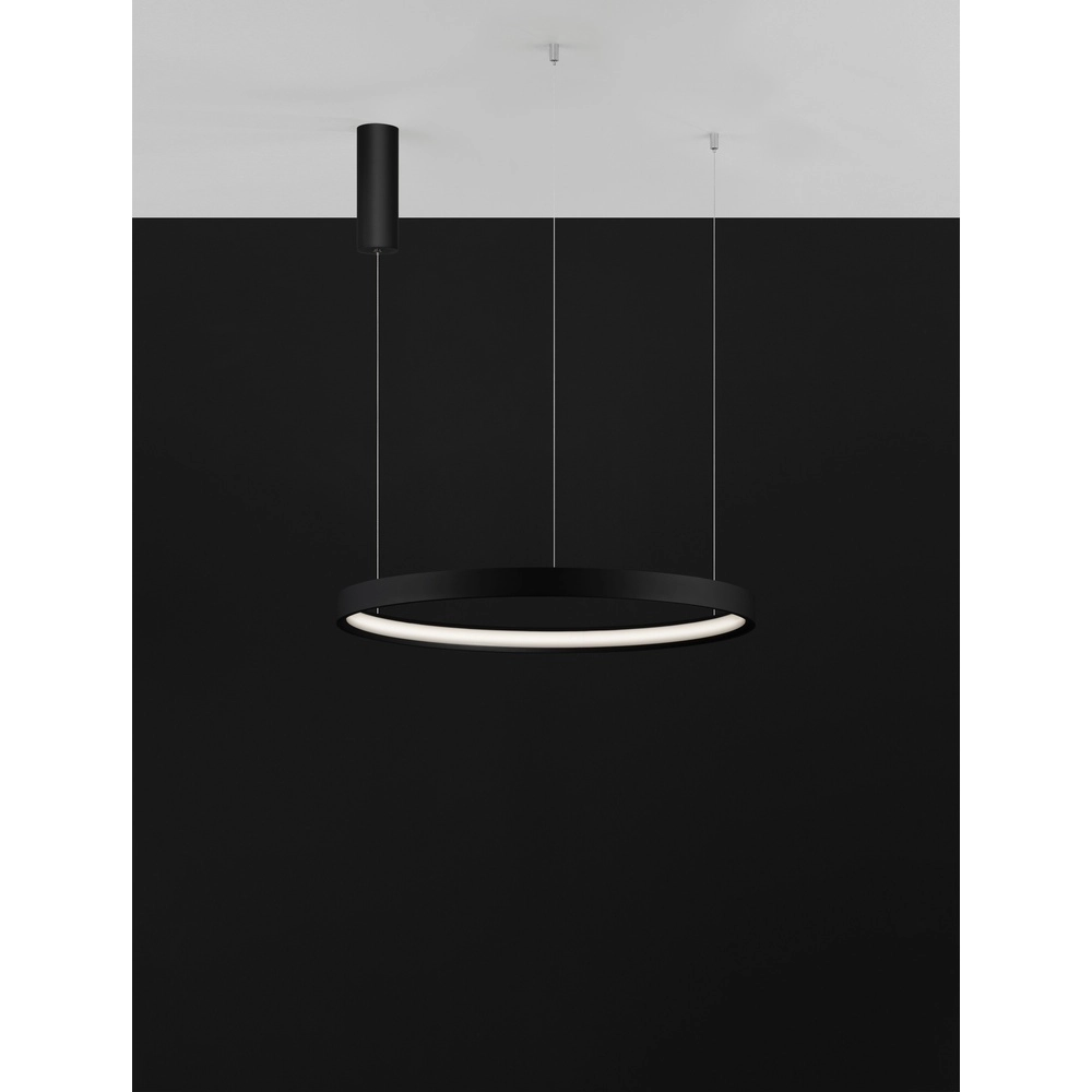 Runde Pendelleuchte Perrine schwarz Ø 60cm Lyora 5212017438416