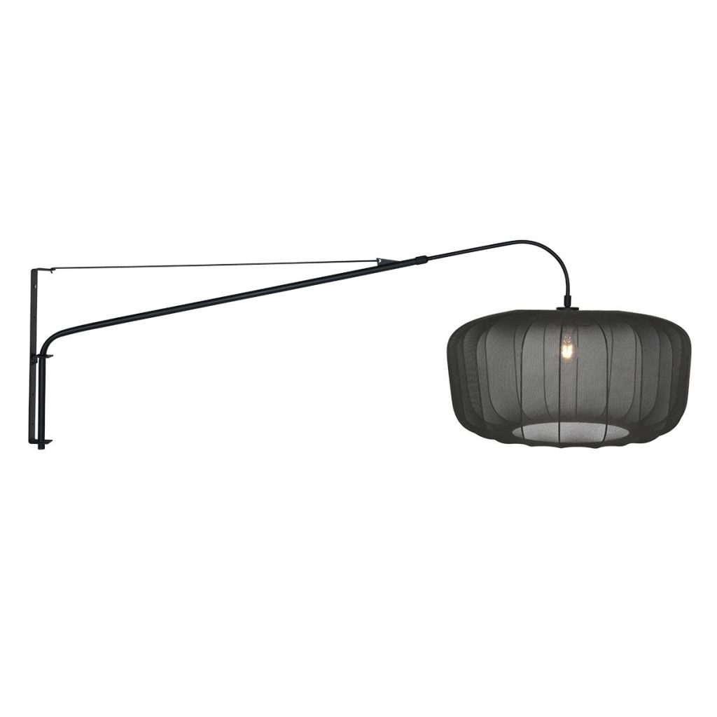 Wandlampe schwarz Vela Lino mit schwarzem Farbton Ø60 cm Steinhauer 8712746182507