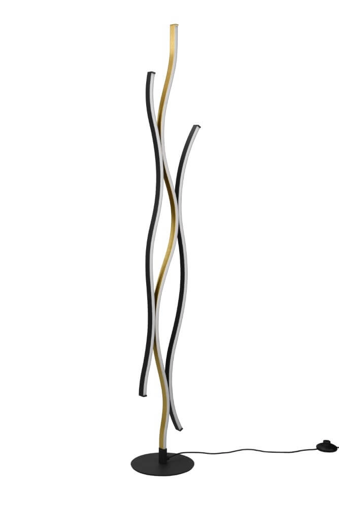 Stehlampe Blaze schwarz mit gold Trio 4017807540390