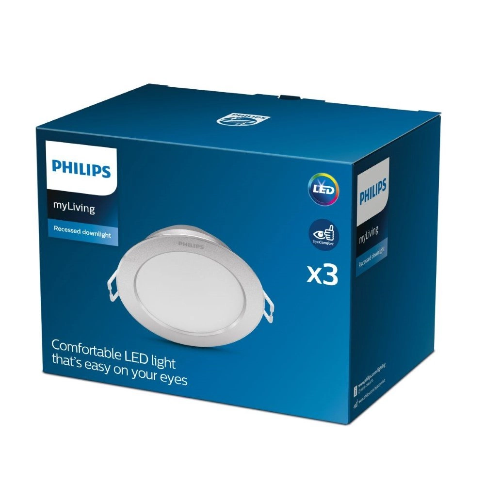 Spotlampe Diamond Ø 9,5 cm Metallgrau Philips 8718699778095