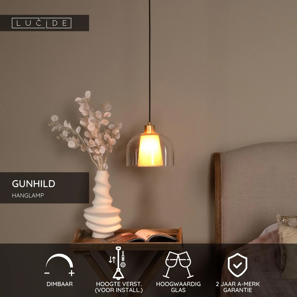 Design-Pendellampe Gunhild Gold Lucide 5411212303349