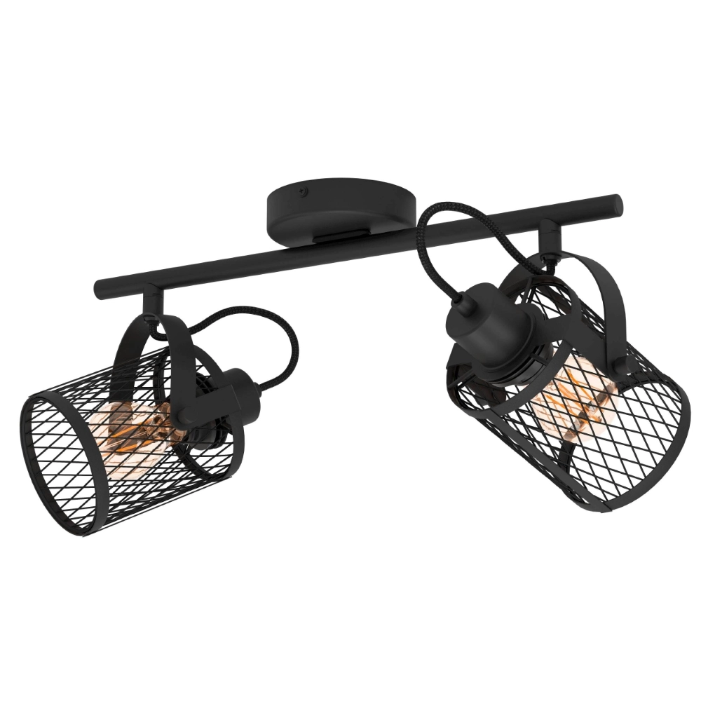 Deckenlampe Dellow 1 schwarz 2-flammigste Eglo 9002759312442