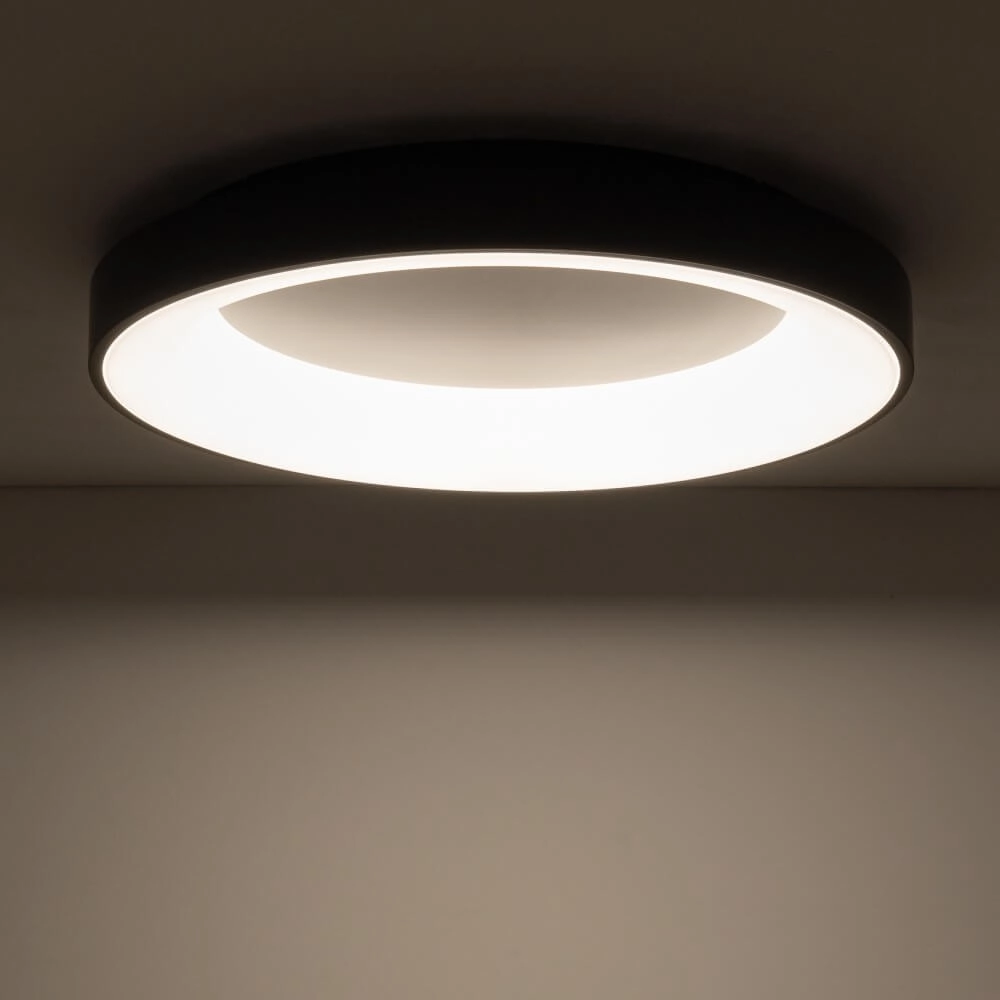 Runde Deckenleuchte Nikki Round schwarz Ø 60cm Lyora 5903139112086