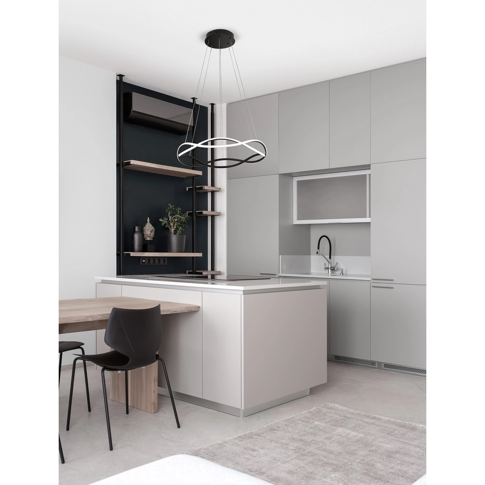 Design-Pendelleuchte Jinal schwarz Ø 60cm Lyora 5212017438737