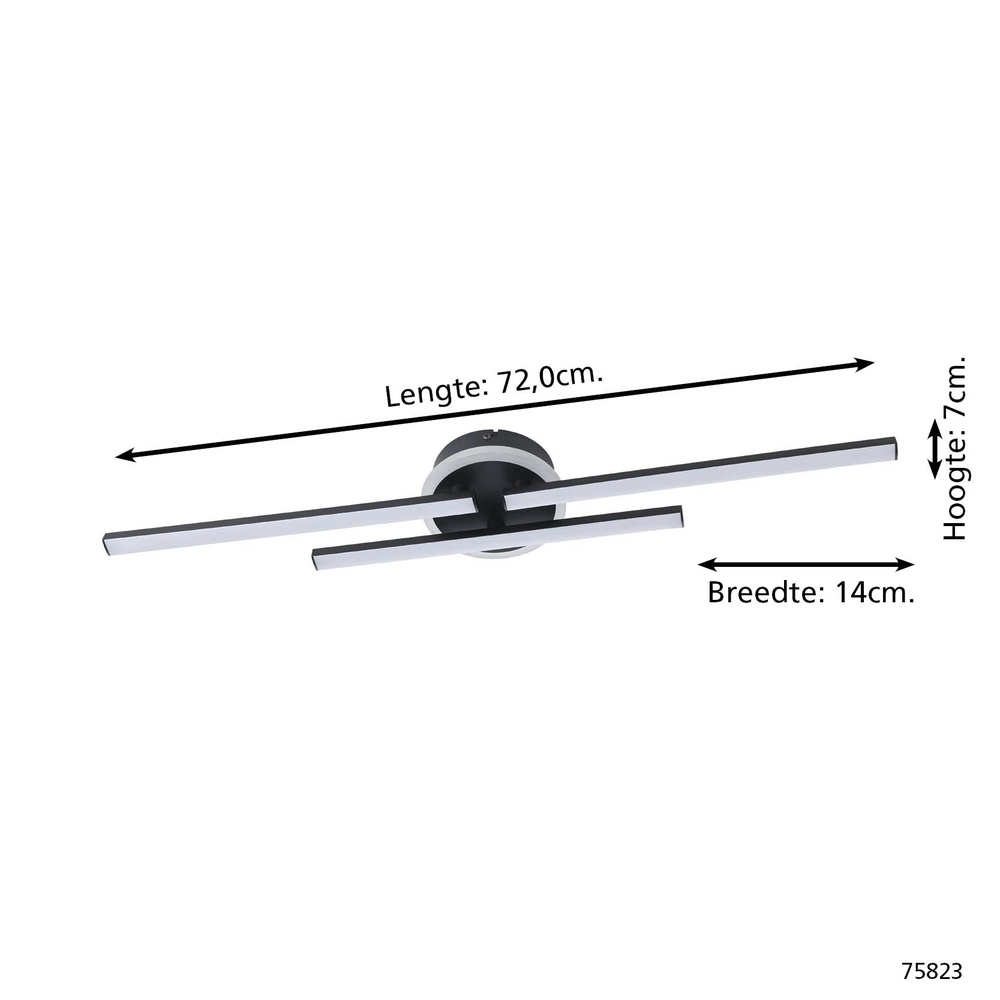 Design-Deckenleuchte Vascella 1 schwarz Eglo 9002759758233