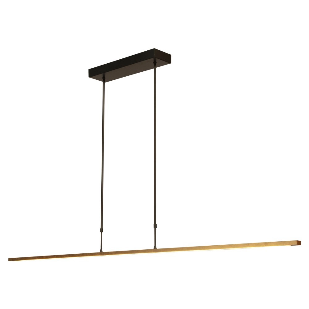 Schwarze Hängelampe Real 2 160cm mit Gold