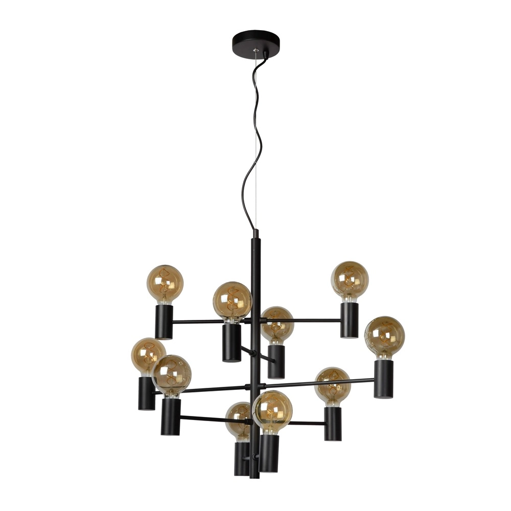 Pendellampe Leanne 10-Licht Schwarz