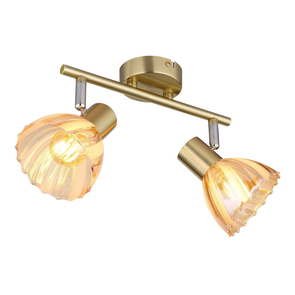 Deckenlampe 2-Leuchten Zachery Gold