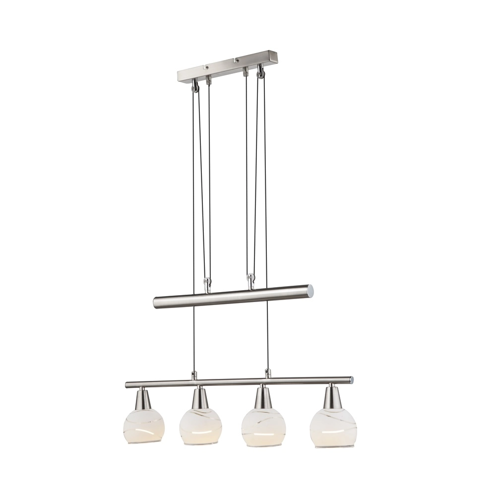Pendellampe Elliott 4-Light-Nickel Globo 9007371319909