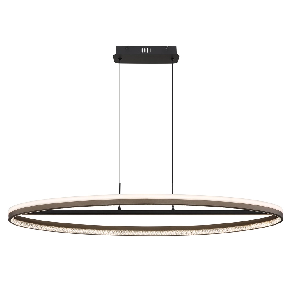Design-Pendellampe Della Oval Schwarz Globo 9007371474738
