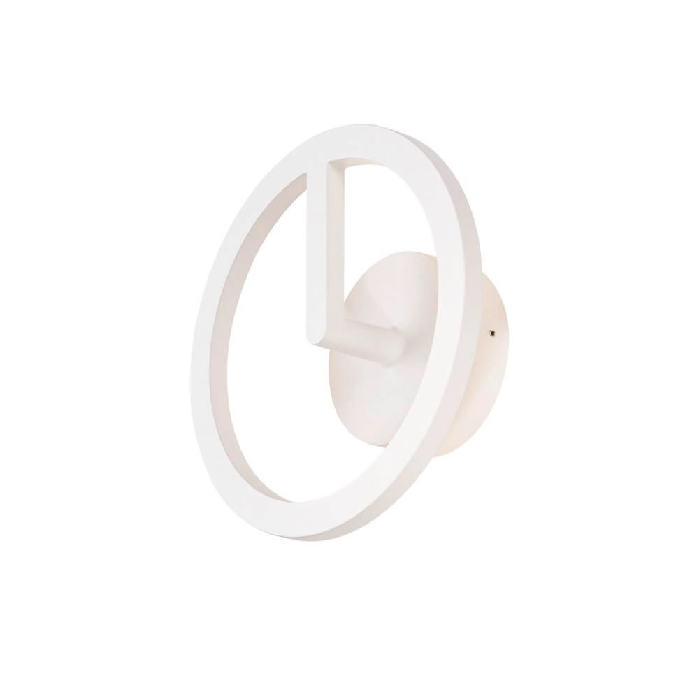 Schlanke Außenlampe Q-Ring Weiß