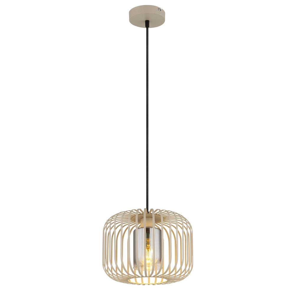 1-flammige Pendelleuchte Alfred sandbraun Ø 28cm
