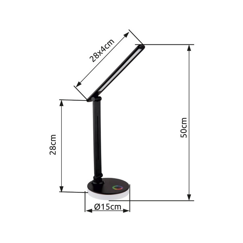 Schreibtischlampe Geraldo schwarz Globo 9007371458653