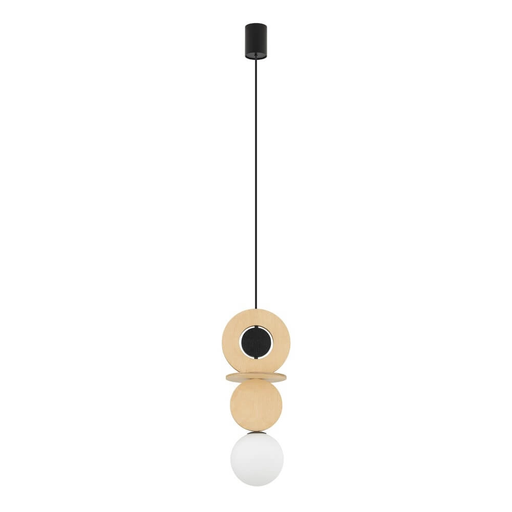 Design-Pendelleuchte Drops Wood A 1-helles Holz Lyora 5903139111737